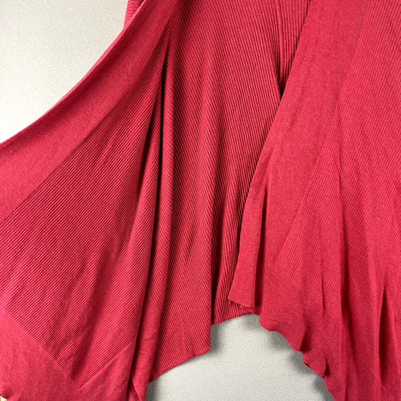 J Jill Cape Wrap Shawl Womens One Size Pink Cotton Blend Knit Colorful Casual - Picture 6 of 12